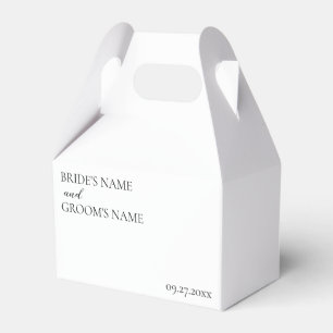 Minimalist Modern Simple Wedding Place Card Favor Boxes