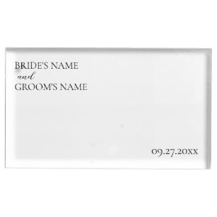 Minimalist Modern Simple Wedding Place Card Holder
