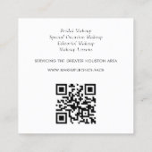 Minimalist Modern Simple White Custom QR Code Square Business Card | Zazzle