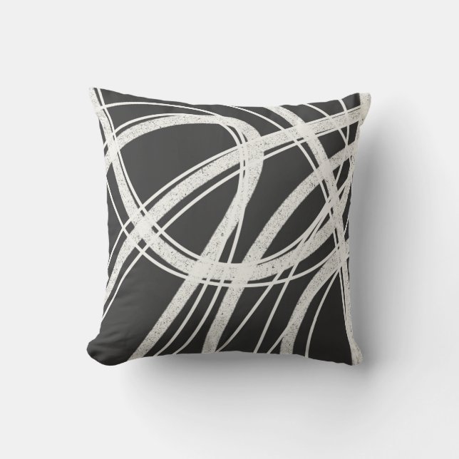 minimalist modern sophisticated abstract designer  throw pillow (Front)