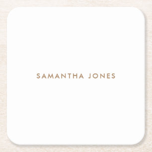 Minimalist Modern Square Paper Coaster