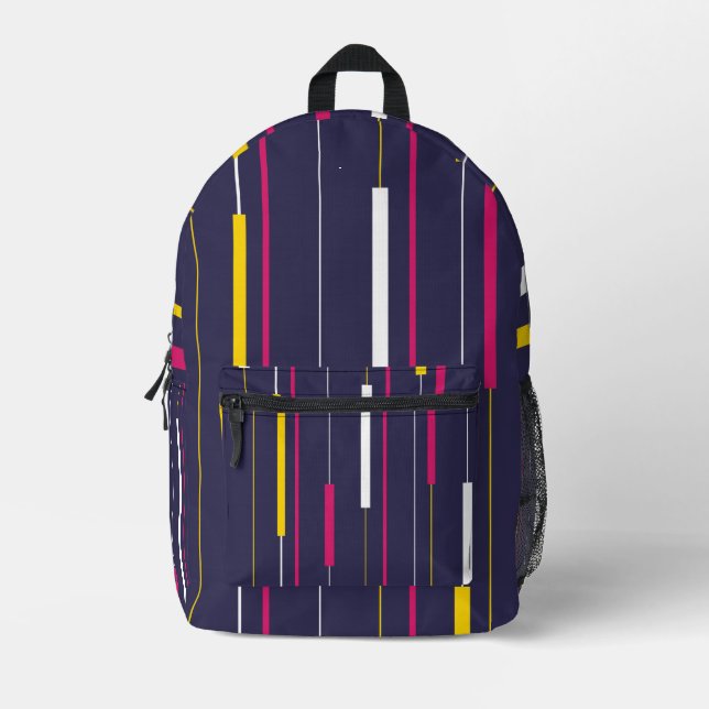 Minimalist Modern Stripes Backpack (Front)