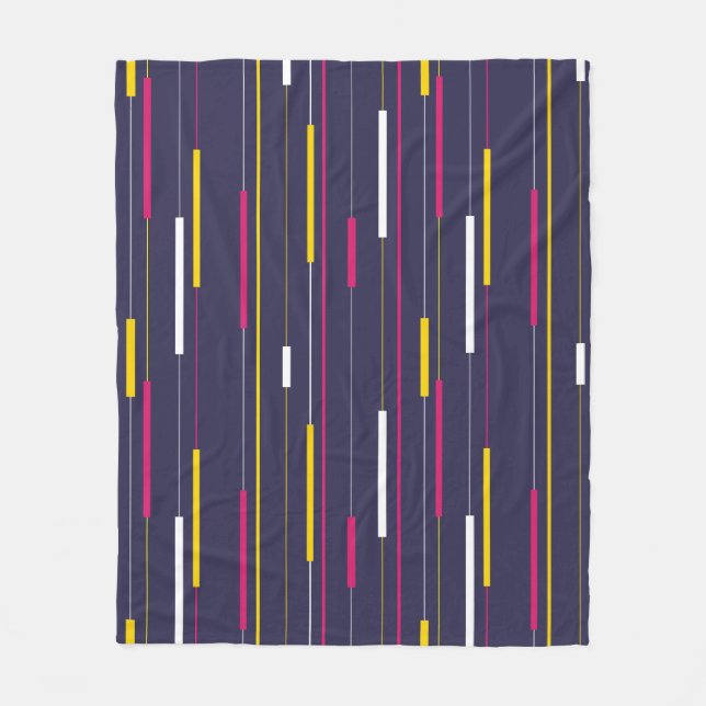 Minimalist Modern Stripes Fleece Blanket (Front)