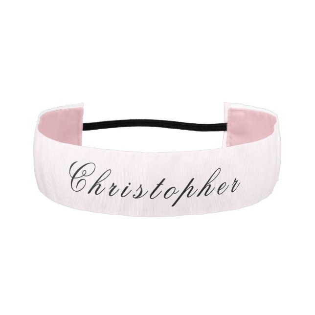 Minimalist Modern Stylish Blush Pink Custom  Athletic Headband (Front)