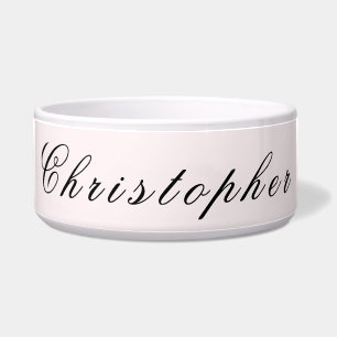 Minimalist Modern Stylish Blush Pink Custom Pet Bowl