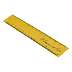 Minimalist Modern Stylish Mustard Yellow Custom Ruler
