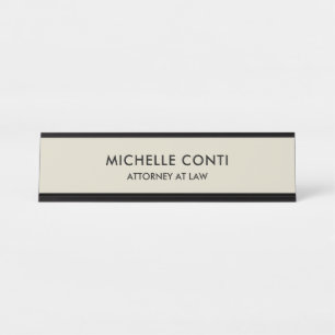 Minimalist Modern Stylish Professional  Desk Name Plate