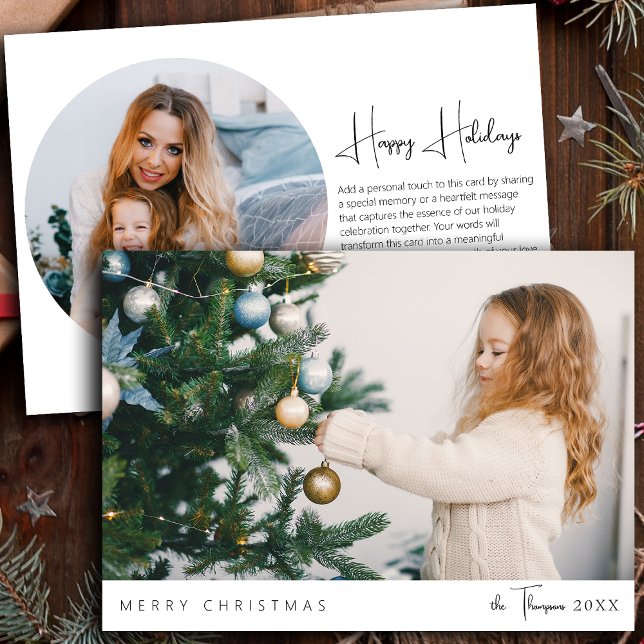 Minimalist Modern Stylish Script Family Christmas Holiday Card (Creator Uploaded)