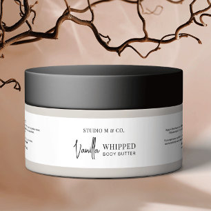 Minimalist Modern Sugar Scrub Lotion 4 OZ 120g Jar Wrap Around Label