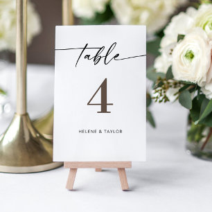 Minimalist Modern Table Number