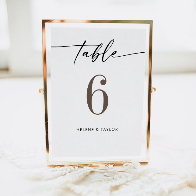 Minimalist Modern Table Number (Creator Uploaded)