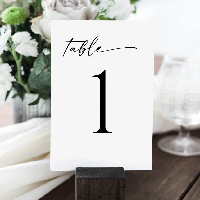 Minimalist Modern Table Number (Creator Uploaded)