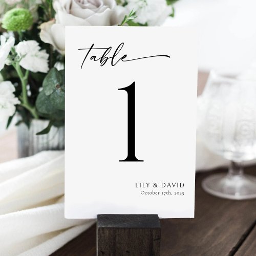 Minimalist Modern Table Number