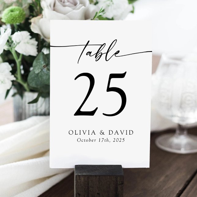 Minimalist Modern Table Number (Creator Uploaded)