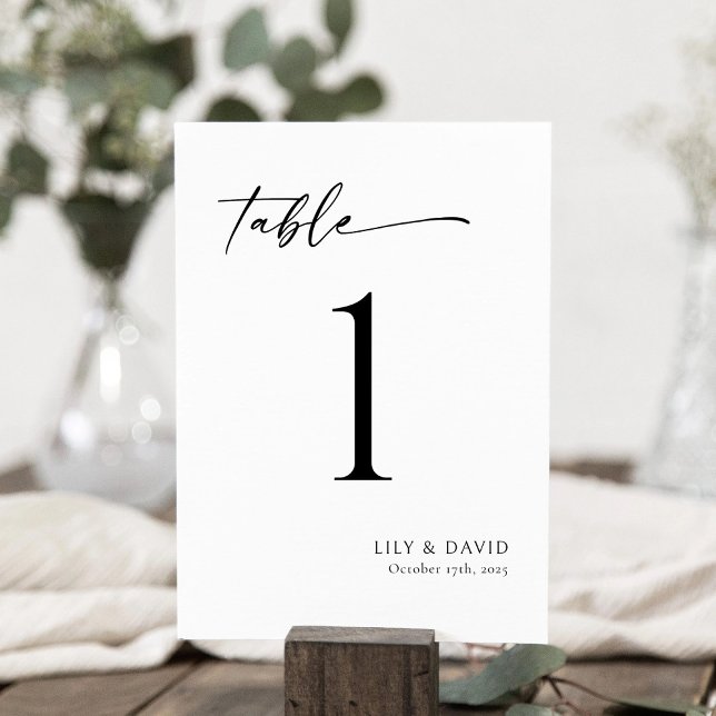 Minimalist Modern Table Number (Creator Uploaded)