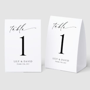 Minimalist Modern Table Number Paper Table Tent