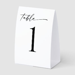 Minimalist Modern Table Number Paper Table Tent