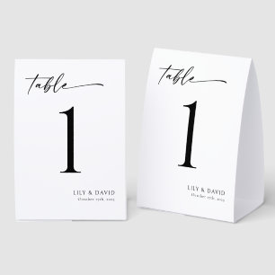 Minimalist Modern Table Number Paper Table Tent