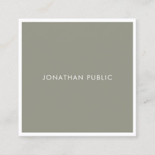 Minimalist Modern Template Elegant Professional Square Business Card