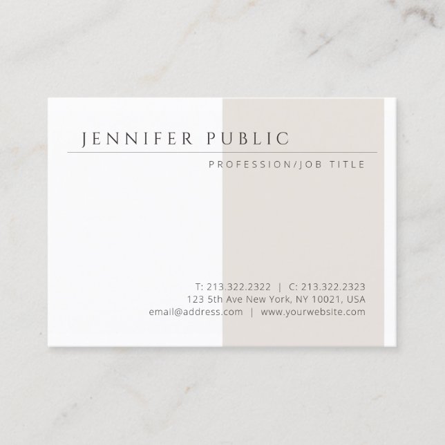Minimalist Modern Template Simple Professional Business Card (Front)
