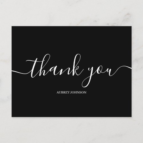 Minimalist Modern Thank You Postcard