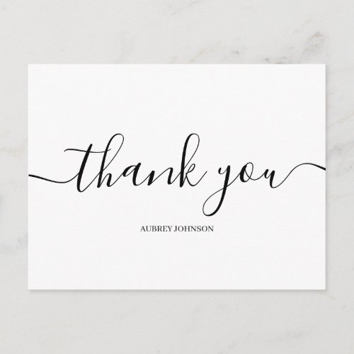 Minimalist Modern Thank You Postcard