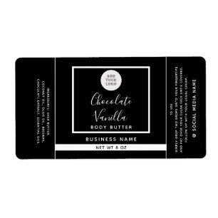 Minimalist modern typography black logo product  label