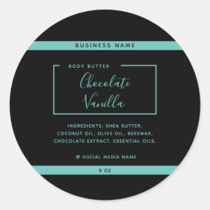 Minimalist modern typography black  product  label