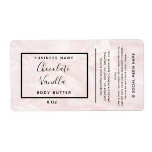 Minimalist modern typography marble label