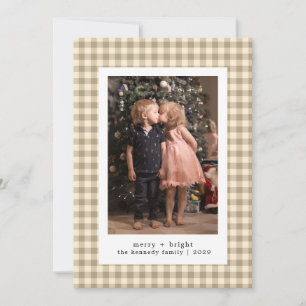 Minimalist Modern Typography Merry Christmas Photo Holiday Card