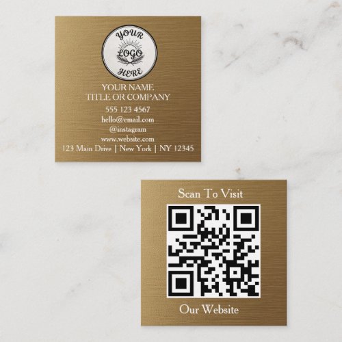 Minimalist Modern Typography Simple Square Business Card