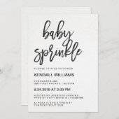 Minimalist Modern Typography Unisex Baby Sprinkle Invitation (Front/Back)