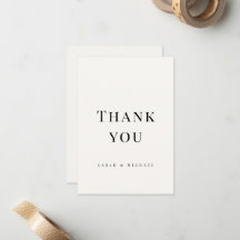 Minimalist Modern Typography Wedding Thank You