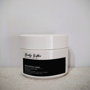 Minimalist modern typography white black label