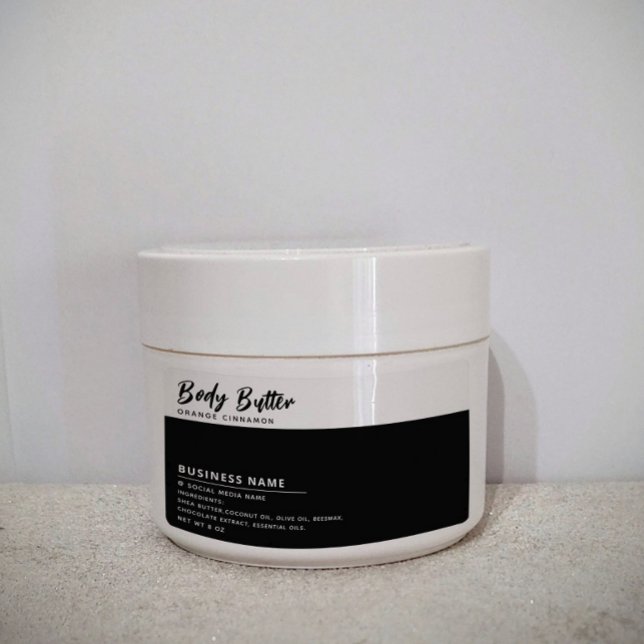 Minimalist modern typography white black label (Creator Uploaded)