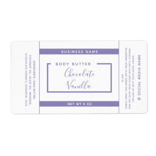 Minimalist modern typography white product label