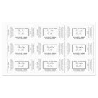 Minimalist modern typography white product label