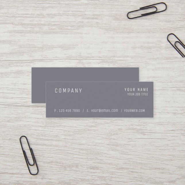 Minimalist Modern Versatile Mini BusinessCard Business Card (Front/Back In Situ)