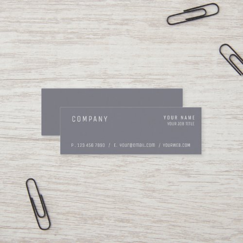 Minimalist Modern Versatile Mini BusinessCard Mini Business Card