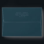 Minimalist Modern Vintage Dark Teal Wedding Envelope<br><div class="desc">Minimalist Modern Vintage Dark Teal Wedding Return Address Envelope</div>