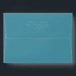 Minimalist Modern Vintage Teal Wedding Address Envelope<br><div class="desc">Minimalist Modern Vintage Teal Wedding Return Address Envelope</div>