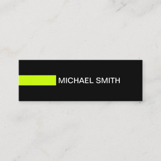 Minimalist Modern Volt Elegant Black Mini Business Card