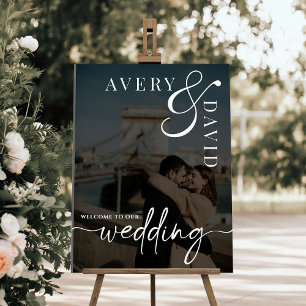 Minimalist Modern Wedding Black Photo Foam Board