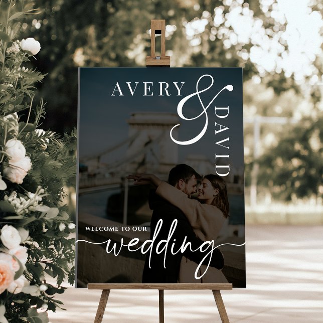 Minimalist Modern Wedding Black Photo Foam Board (Creator Uploaded)