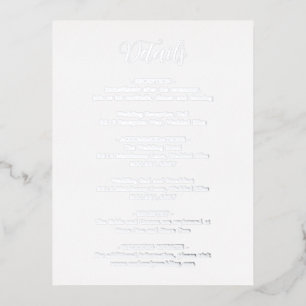 Minimalist Modern Wedding Foil Enclosure Card