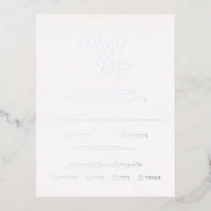 Minimalist Modern Wedding Foil RSVP Card