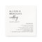 Minimalist Modern Wedding Fun Facts Napkins