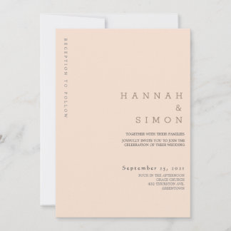 Minimalist Modern Wedding Invitation
