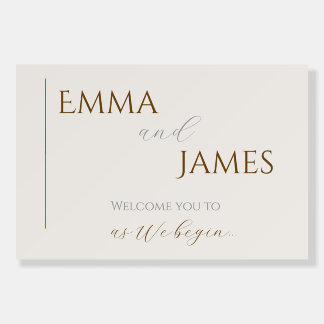 Minimalist Modern Wedding Invitation Foam Board