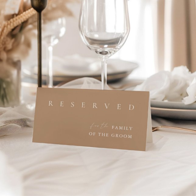 Minimalist Modern Wedding Reserved Table Tent Sign (Minimalist Modern Wedding Reserved Table Tent Sign)